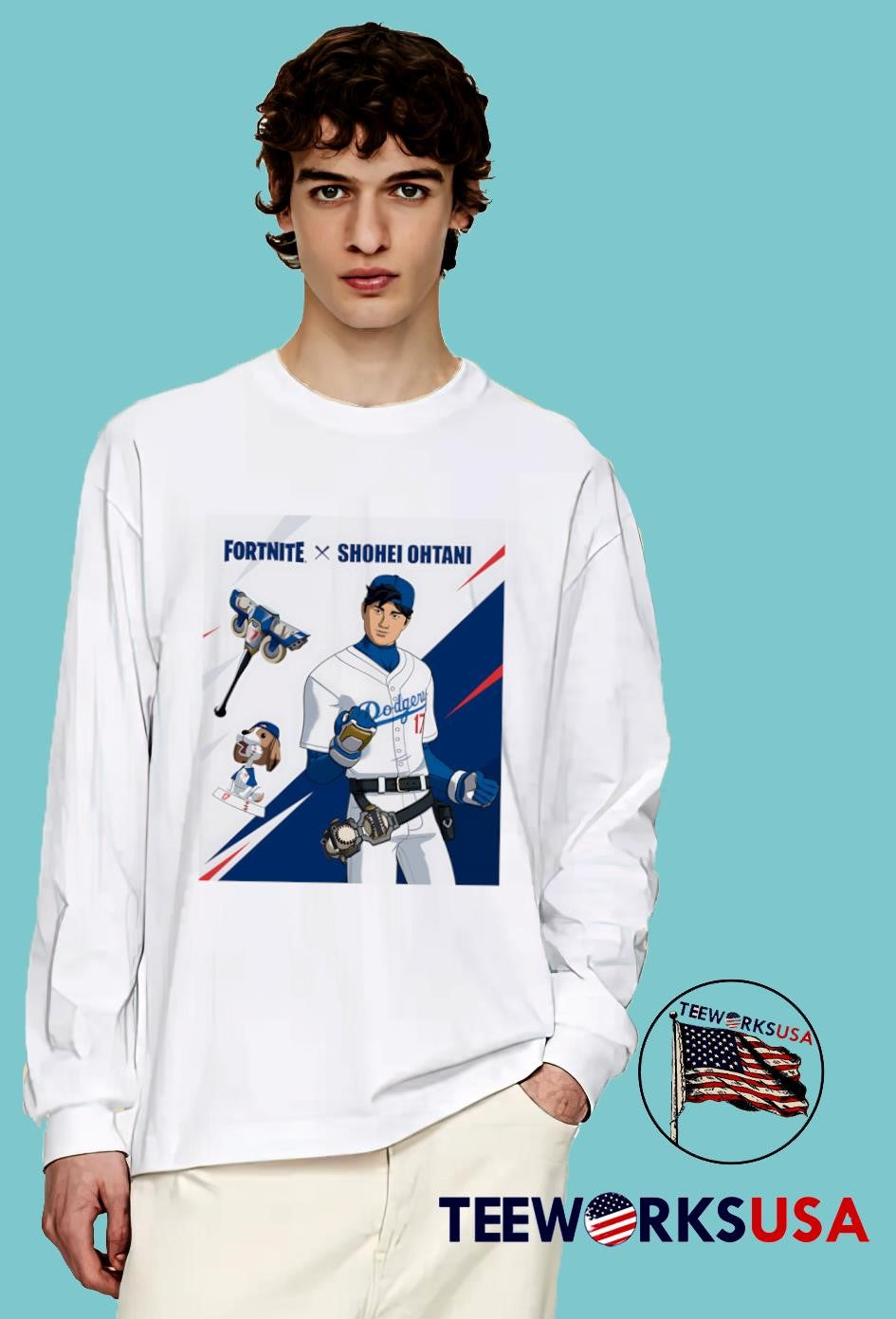 Fortnite X Shohei Ohtani - Adult & Kids T-Shirts, Sweatshirts & Hoodies apparel design preview 4