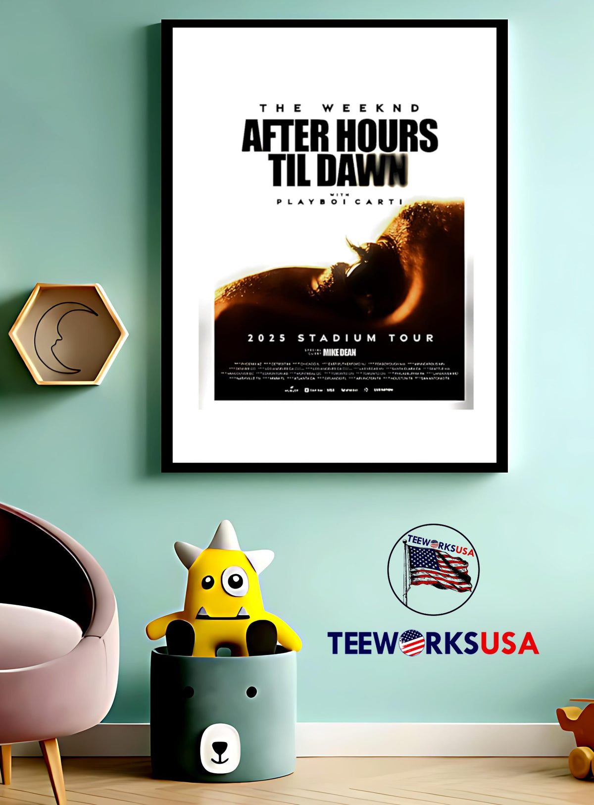 The Weeknd Stadium Tour 2025 Poster After Hours Til - Adult & Kids T-Shirts, Sweatshirts & Hoodies apparel design preview 4