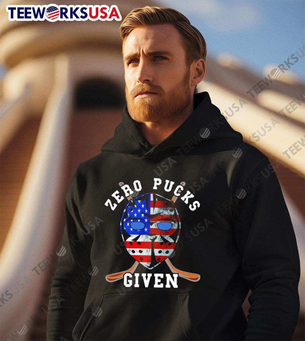 Nice Zero Pucks Given Ice Hockey Stick Usa America - Adult & Kids T-Shirts, Sweatshirts & Hoodies apparel design preview 2