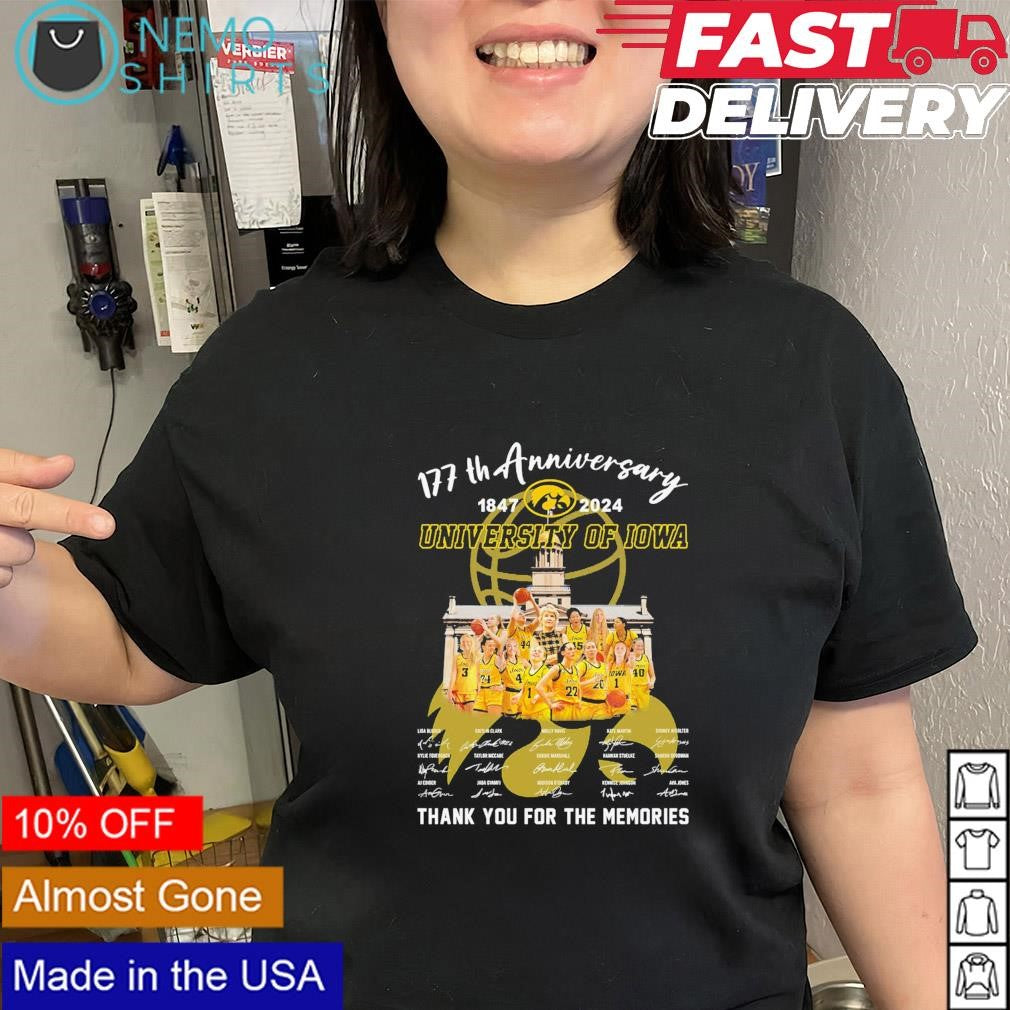 Iowa Hawkeyes Wbb 117th anniversary 1847 2024 - Adult & Kids T-Shirts, Sweatshirts & Hoodies apparel design preview 1
