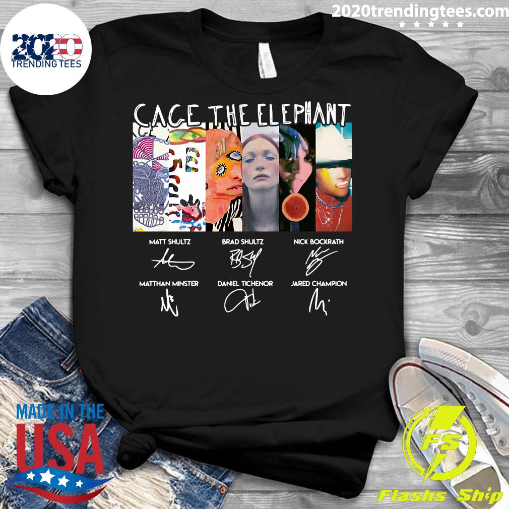Cage The Elephant Signatures - Adult & Kids T-Shirts, Sweatshirts & Hoodies apparel design preview 3
