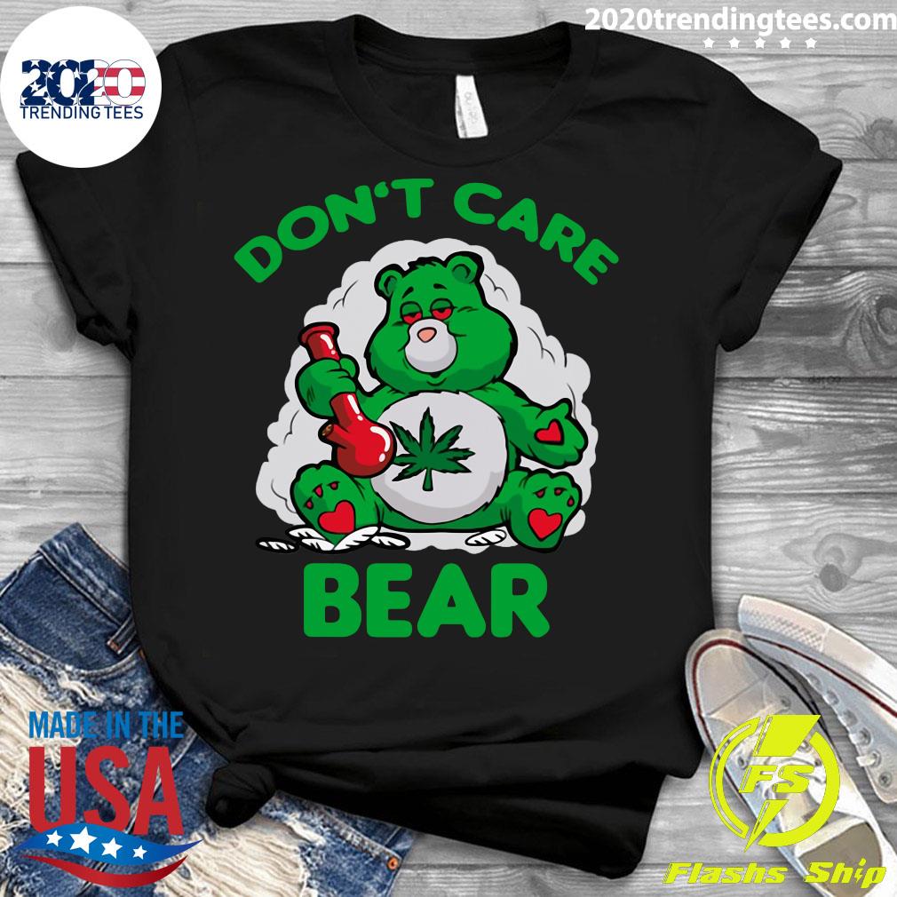 Cannabis Don't Care Bear - Adult & Kids T-Shirts, Sweatshirts & Hoodies apparel design preview 3