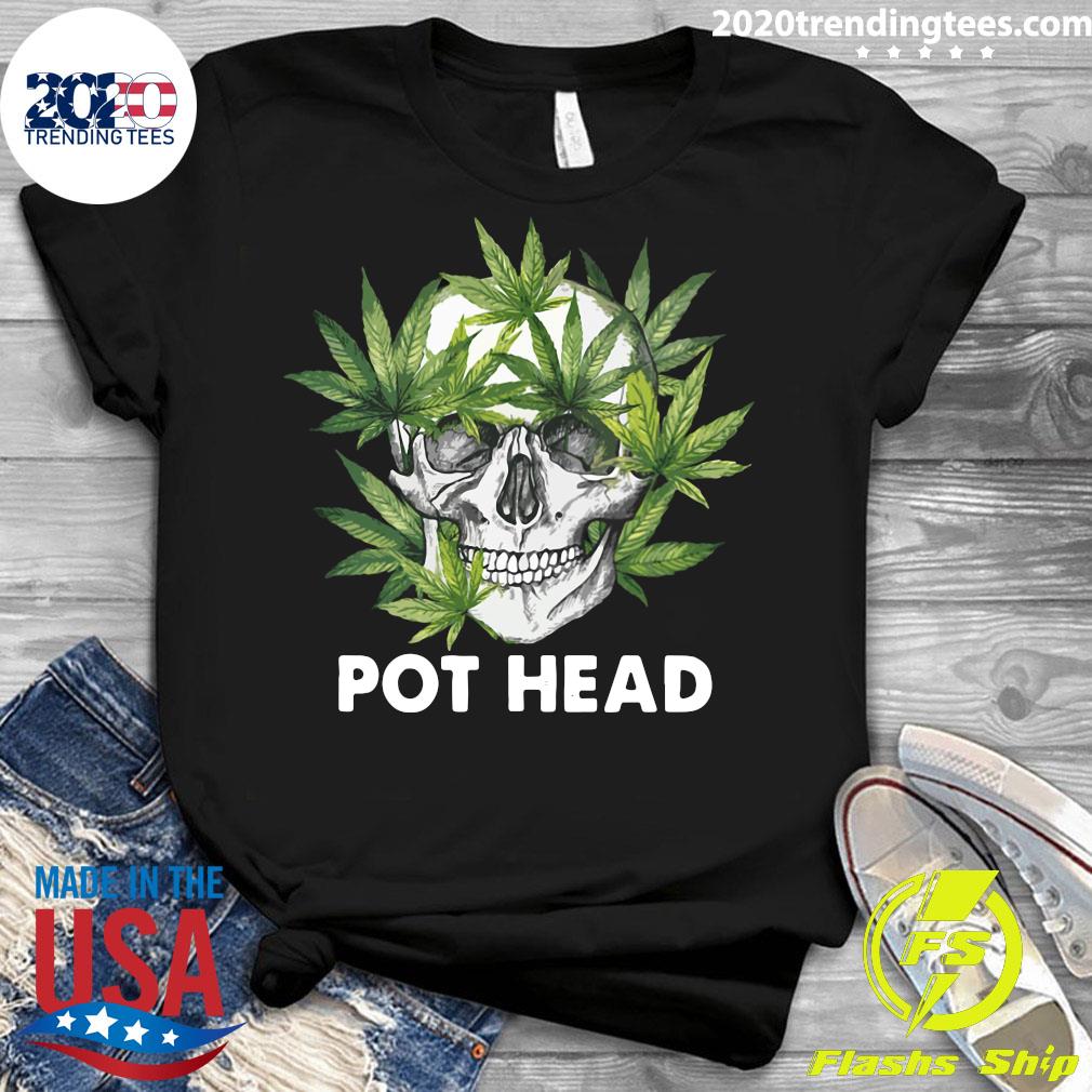 Cannabis Skull Weed Pot Head - Adult & Kids T-Shirts, Sweatshirts & Hoodies apparel design preview 3