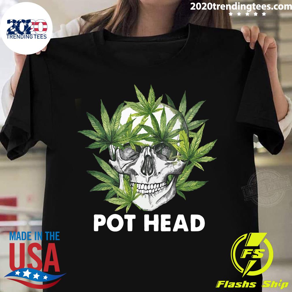 Cannabis Skull Weed Pot Head - Adult & Kids T-Shirts, Sweatshirts & Hoodies apparel design preview 1