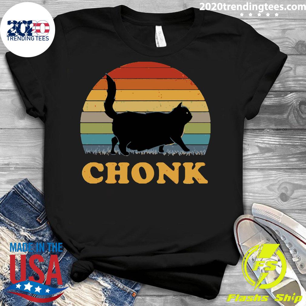 Cat Chonk Vintage Retro - Adult & Kids T-Shirts, Sweatshirts & Hoodies apparel design preview 3