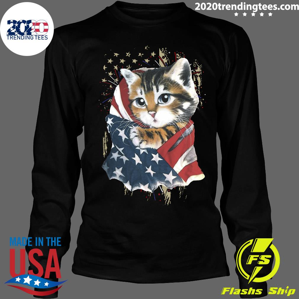 Cat Cool American Flag For Lover - Adult & Kids T-Shirts, Sweatshirts & Hoodies apparel design preview 4
