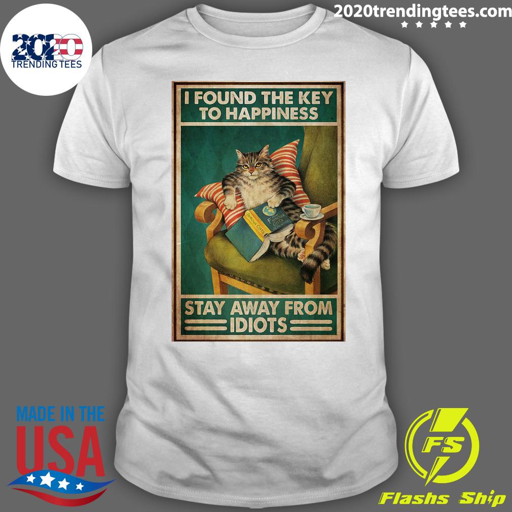 Cat I Found The Key To Happiness Stay Away From - Adult & Kids T-Shirts, Sweatshirts & Hoodies apparel design preview 1