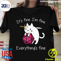 Cat It's Fine I'm Everything's - Adult & Kids T-Shirts, Sweatshirts & Hoodies apparel design preview 1