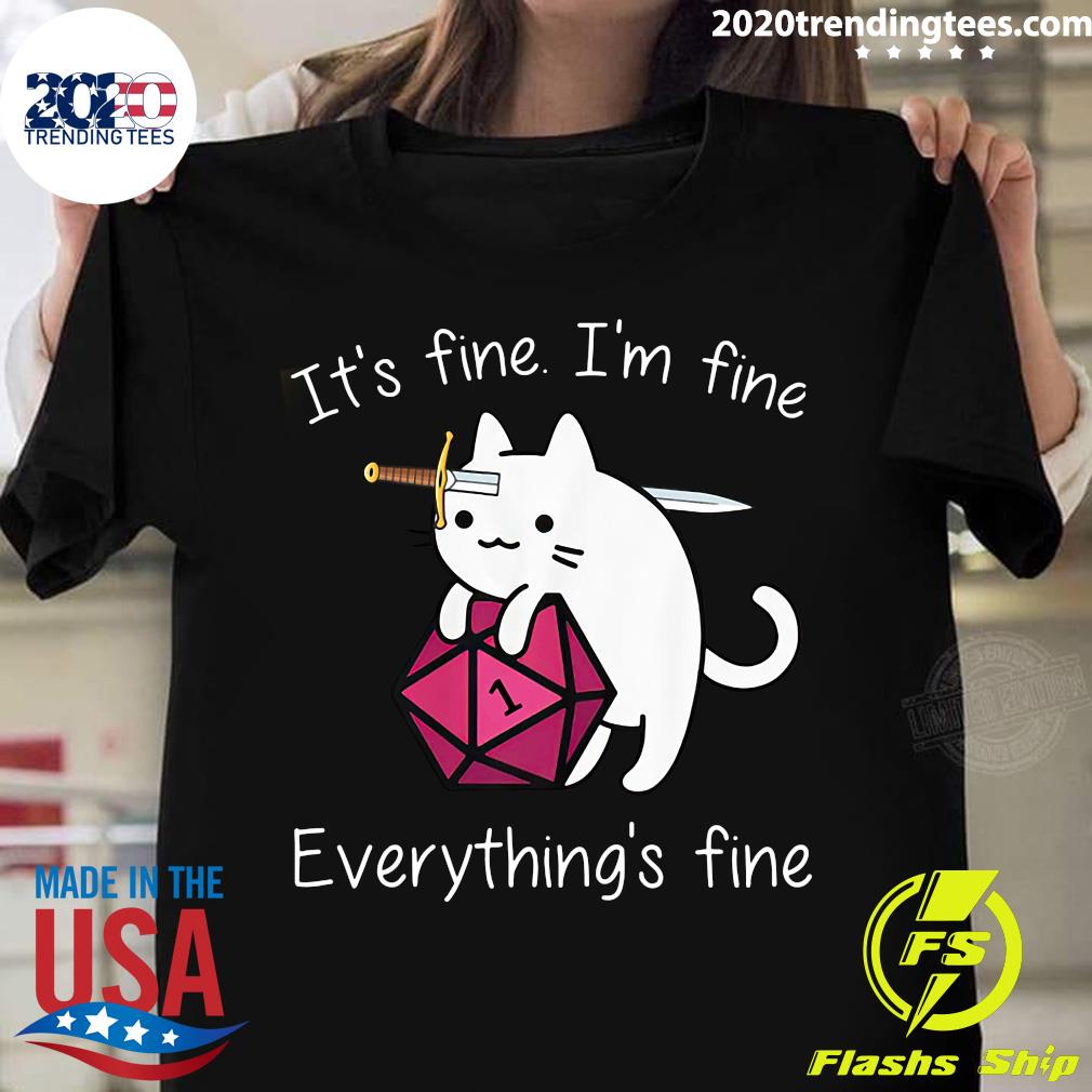 Cat It's Fine I'm Everything's - Adult & Kids T-Shirts, Sweatshirts & Hoodies apparel design preview 1