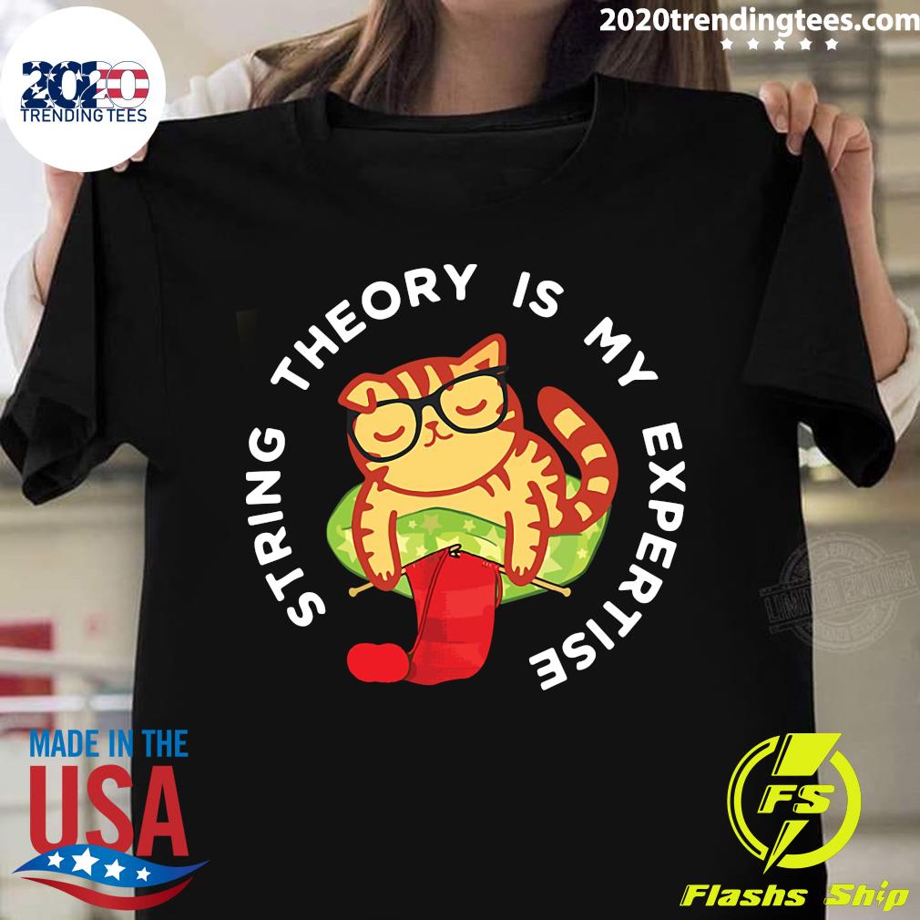 Cat Knitting String Theory Is My Expertise - Adult & Kids T-Shirts, Sweatshirts & Hoodies apparel design preview 1