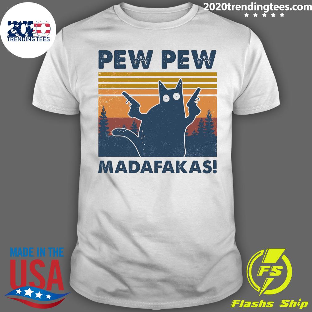 Cat Pew Madafakas - Adult & Kids T-Shirts, Sweatshirts & Hoodies apparel design preview 1
