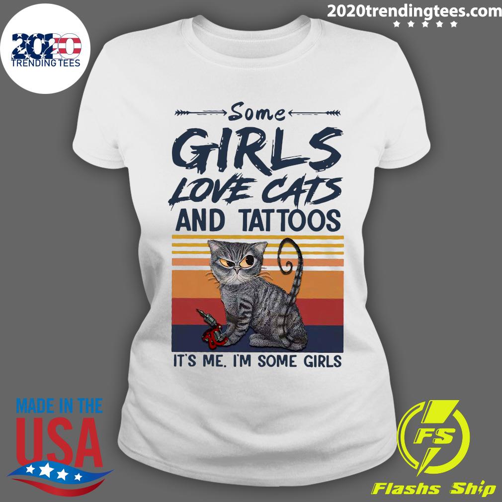 Cat Some Girls Love Cats And Tattoos It's Me I'm - Adult & Kids T-Shirts, Sweatshirts & Hoodies apparel design preview 3