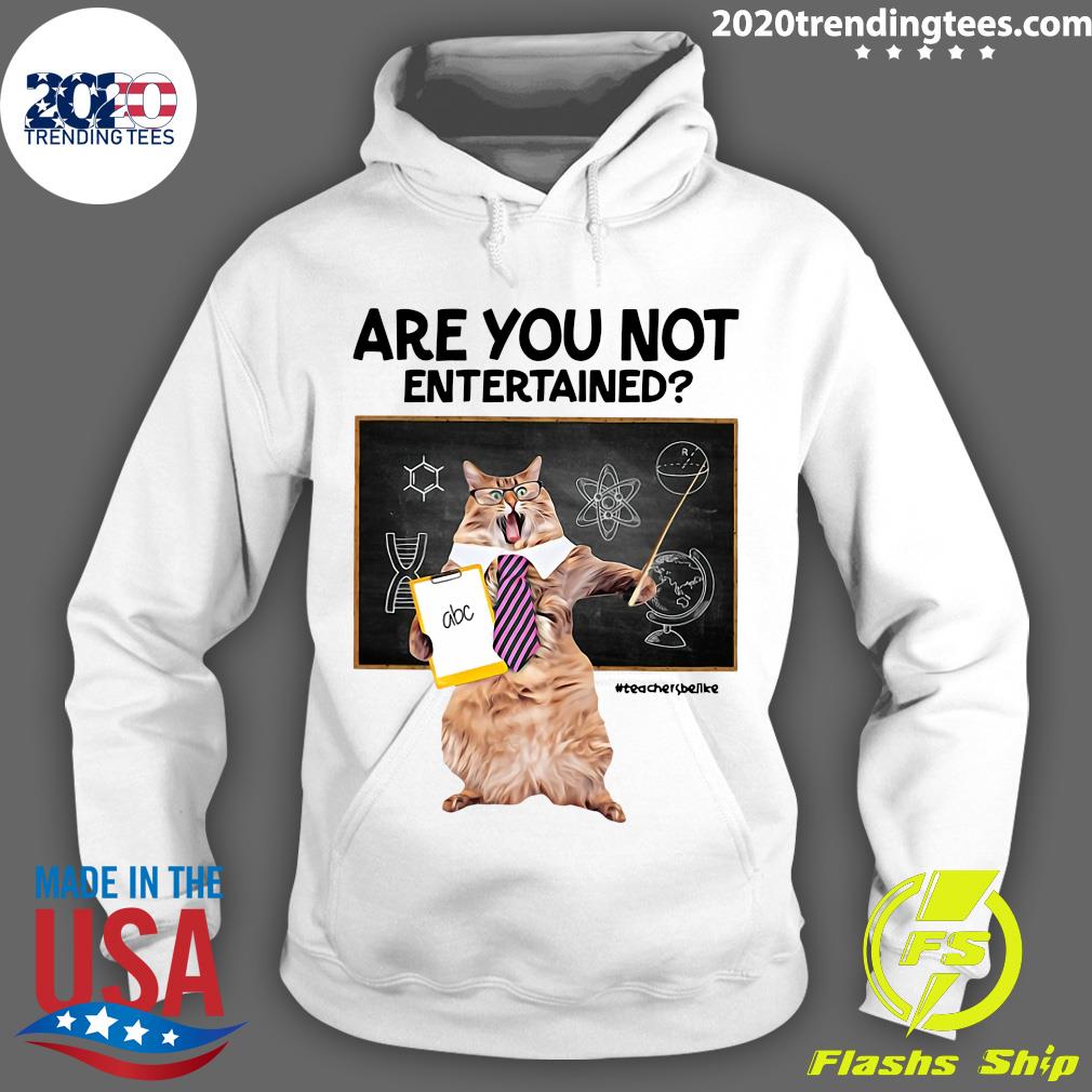 Cat Teacher Are You Not Entertained - Adult & Kids T-Shirts, Sweatshirts & Hoodies apparel design preview 2