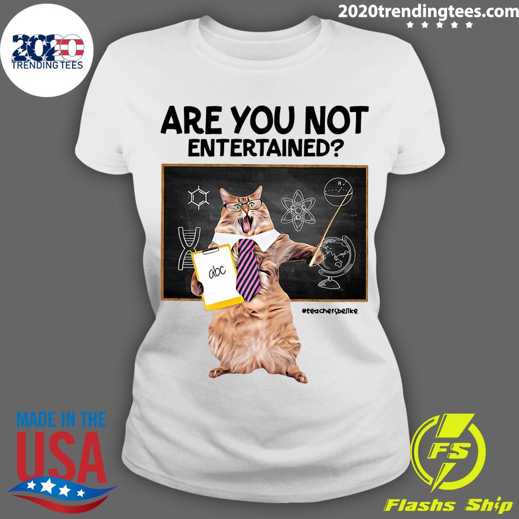 Cat Teacher Are You Not Entertained - Adult & Kids T-Shirts, Sweatshirts & Hoodies apparel design preview 3