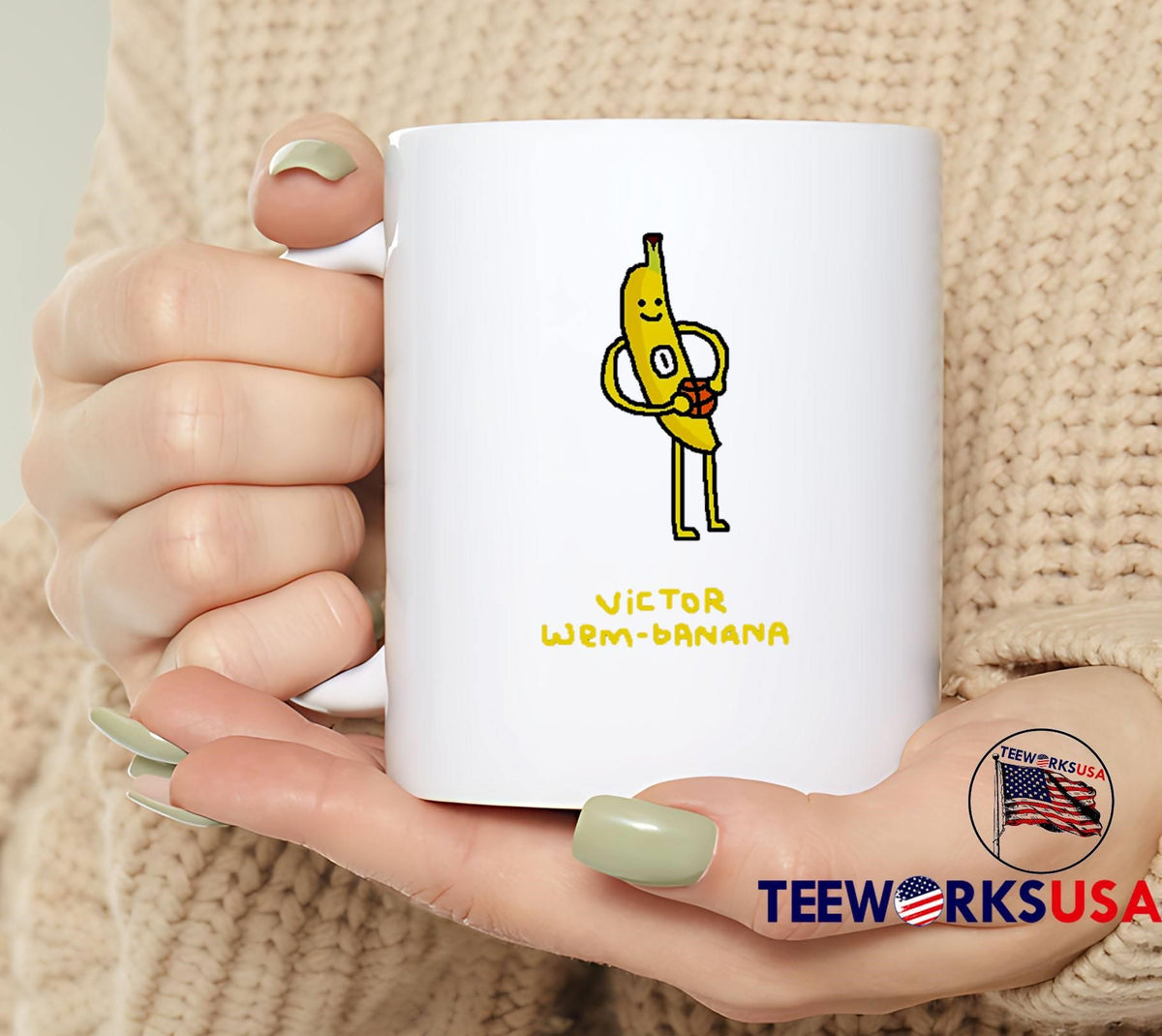 Victor Wem-Banana Spurs Basketball Player Pun - Adult & Kids T-Shirts, Sweatshirts & Hoodies apparel design preview 6