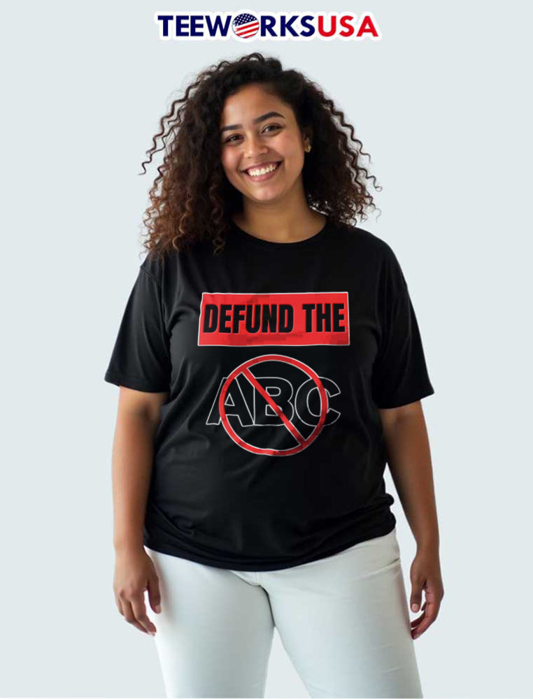Defund The Abc Text Red Box Prohibition Symbol - Adult & Kids T-Shirts, Sweatshirts & Hoodies apparel design preview 3