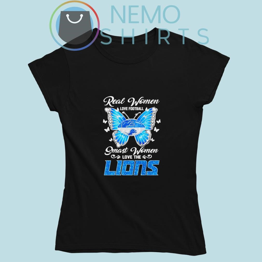 Real women love football smart the Detroit Lions - Adult & Kids T-Shirts, Sweatshirts & Hoodies apparel design preview 5