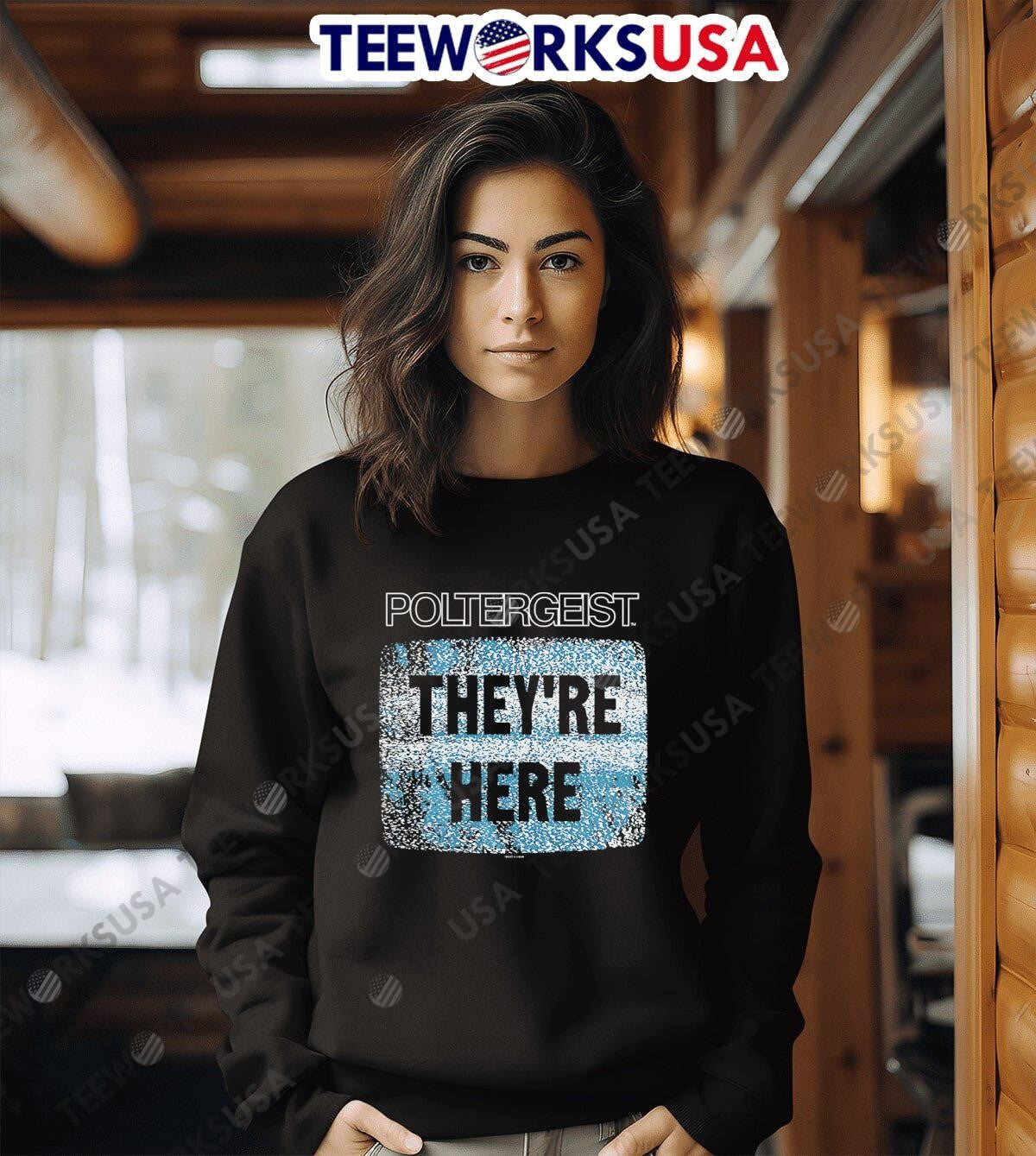 They're Here Poltergeist - Adult & Kids T-Shirts, Sweatshirts & Hoodies apparel design preview 3