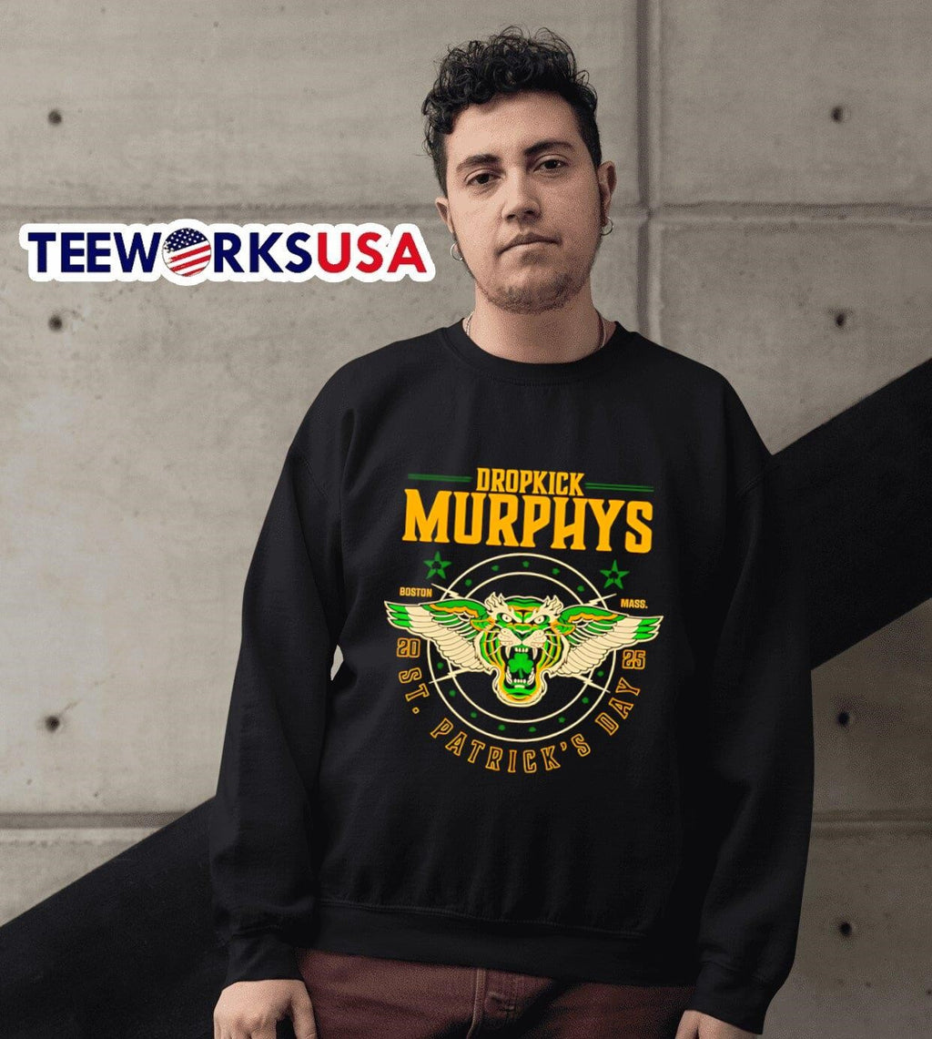 Dropkick Murphys St. Patrick's Day 2025 Tiger Tour - Adult & Kids T-Shirts, Sweatshirts & Hoodies apparel design preview 6