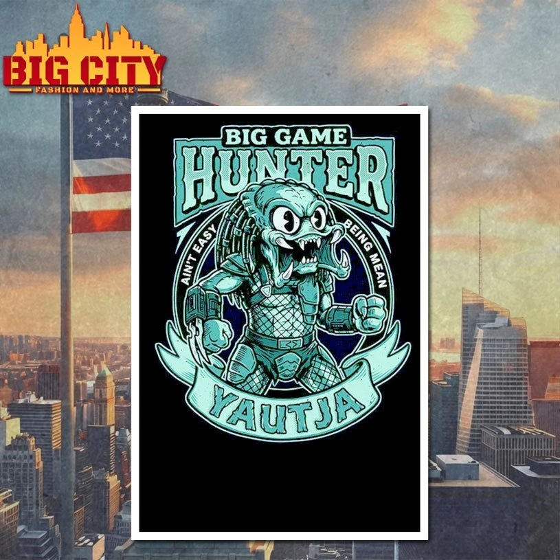 Big Game Hunter Yautja - Adult & Kids T-Shirts, Sweatshirts & Hoodies apparel design preview 4