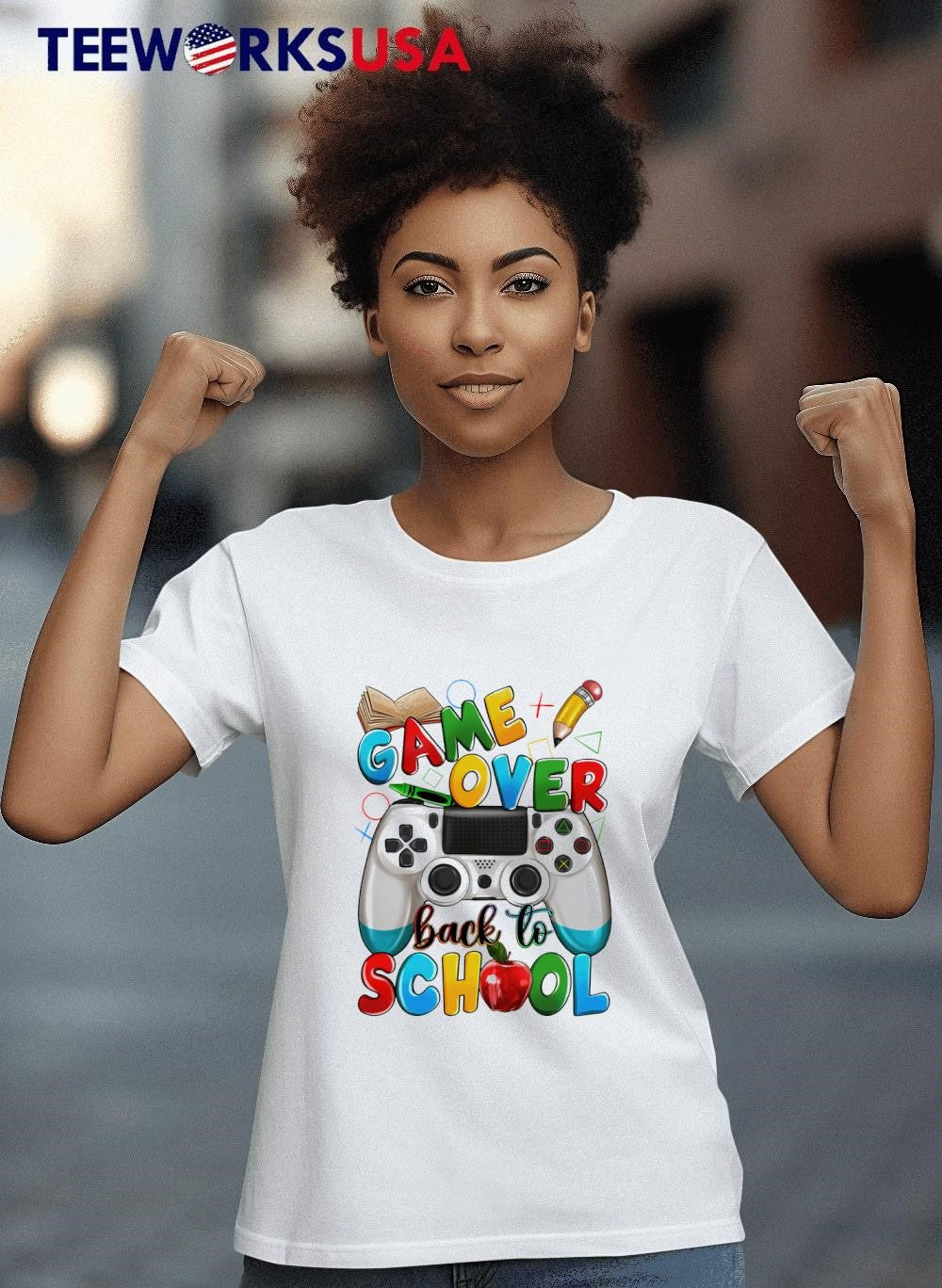 Game over back to school - Adult & Kids T-Shirts, Sweatshirts & Hoodies apparel design preview 4