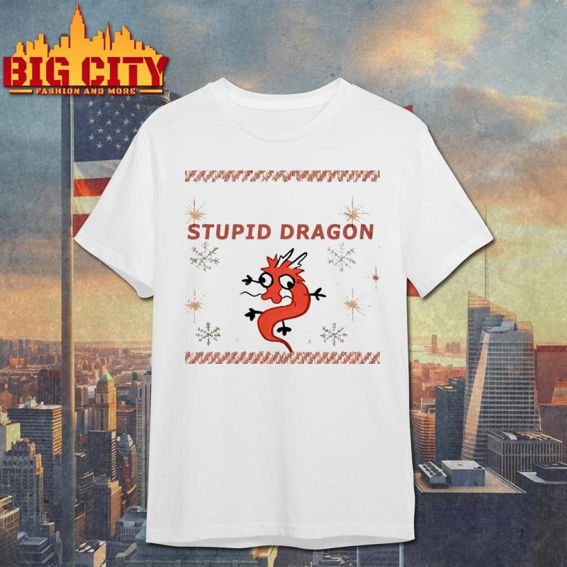 Stupid Dragon Christmas Ugly - Adult & Kids T-Shirts, Sweatshirts & Hoodies apparel design preview 1