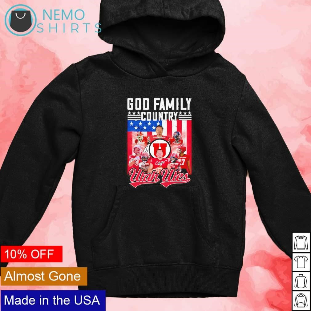 God family country and Utah Utes US flag - Adult & Kids T-Shirts, Sweatshirts & Hoodies apparel design preview 2