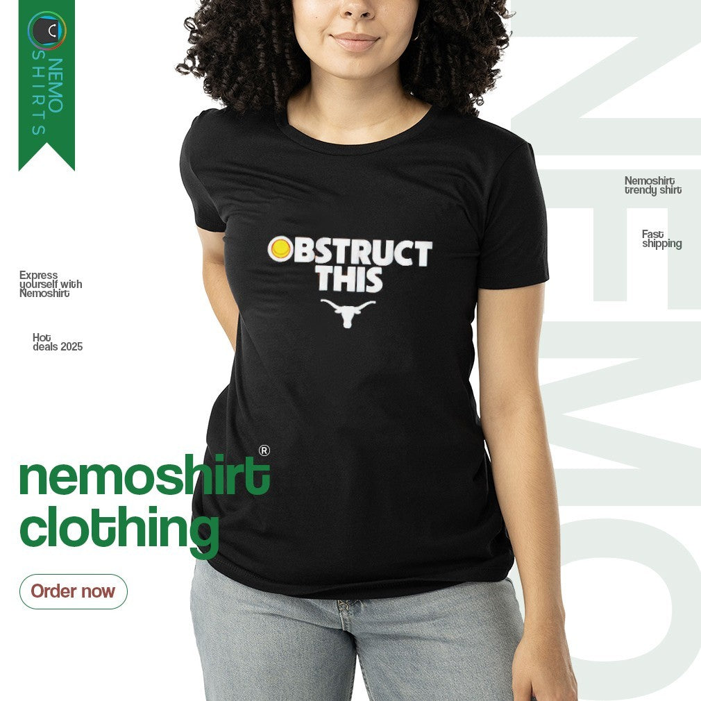 Obstruct this Texas Longhorns softball - Adult & Kids T-Shirts, Sweatshirts & Hoodies apparel design preview 3