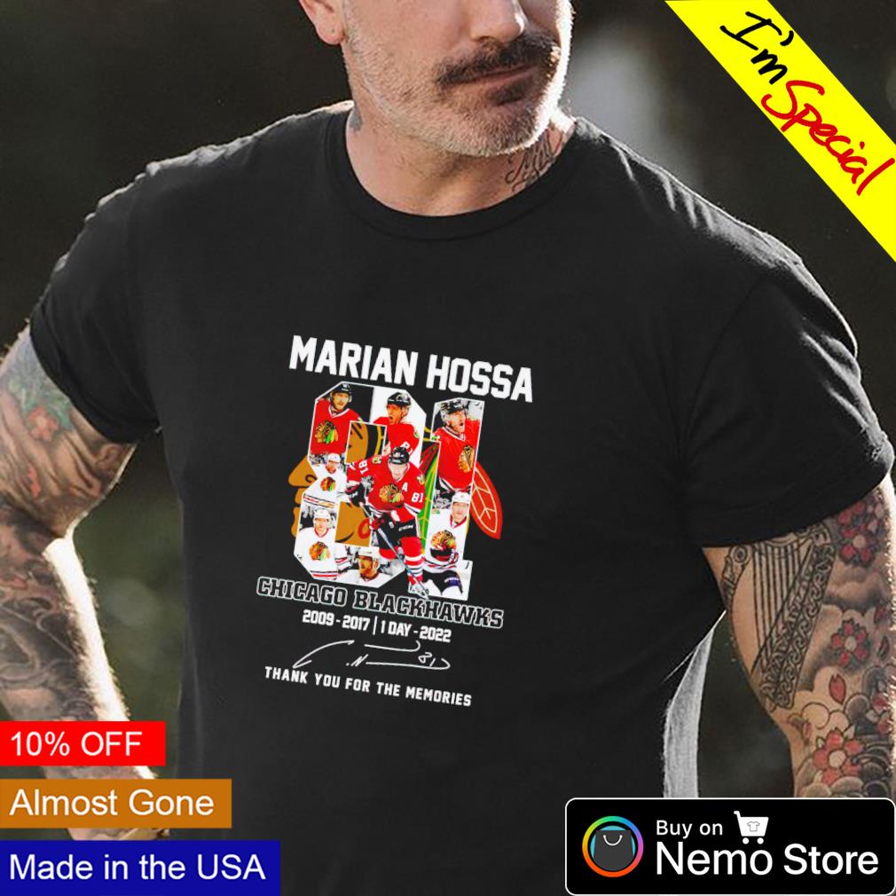 Marian Hossa Chicago Blackhawks 2009 2017 signature - Adult & Kids T-Shirts, Sweatshirts & Hoodies apparel design preview 4