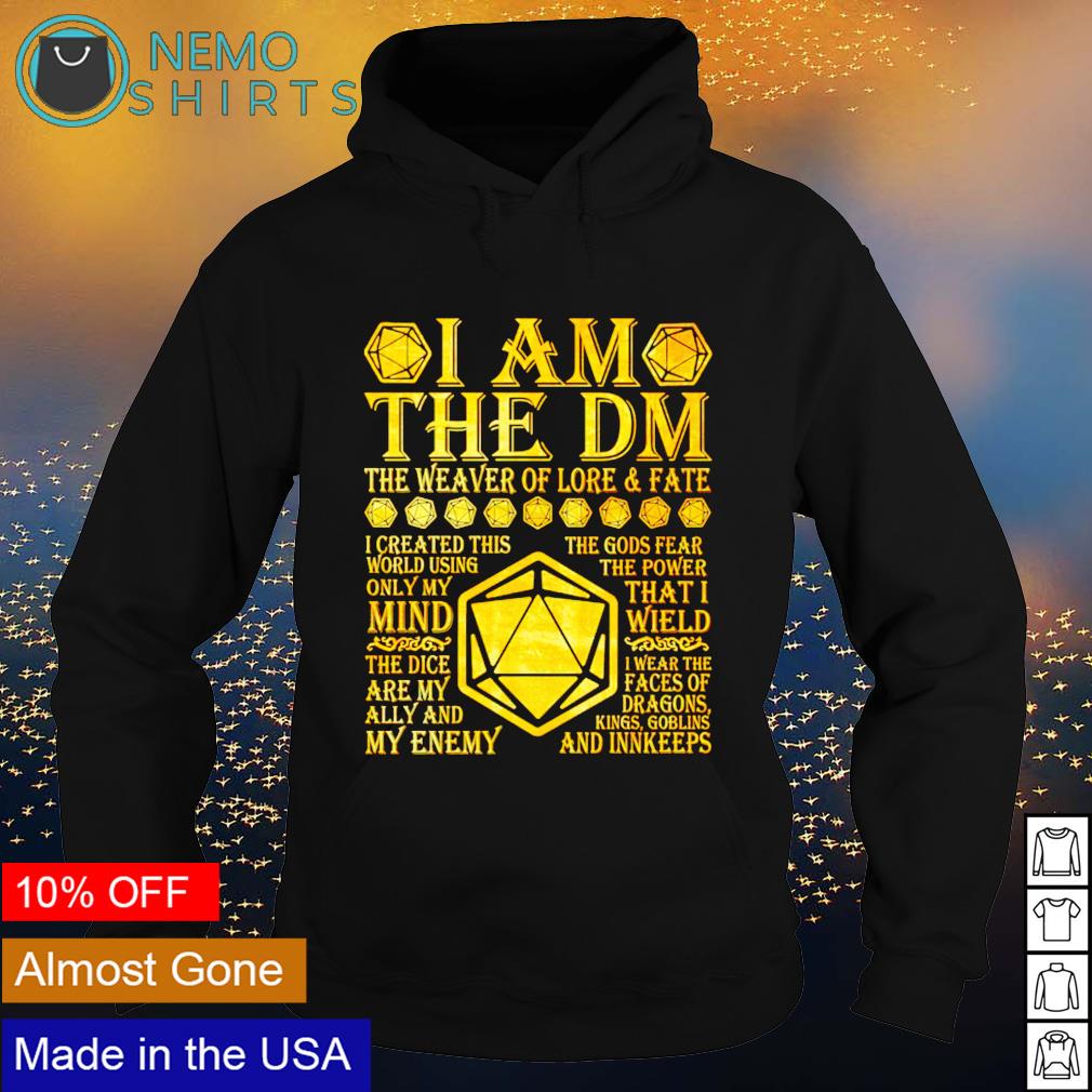 I am the Dungeon Master weaver of lore and fate - Adult & Kids T-Shirts, Sweatshirts & Hoodies apparel design preview 2