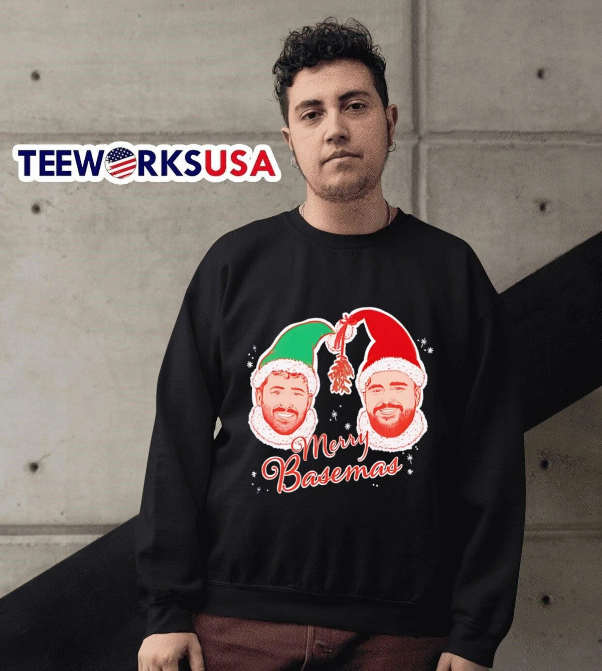 Santagato Studios Merry Basemas Graphic - Adult & Kids T-Shirts, Sweatshirts & Hoodies apparel design preview 6