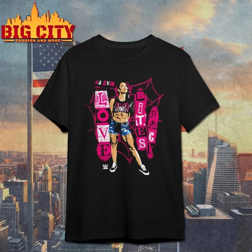 AJ Lee Love Bites Back WHT - Adult & Kids T-Shirts, Sweatshirts & Hoodies apparel design preview 1