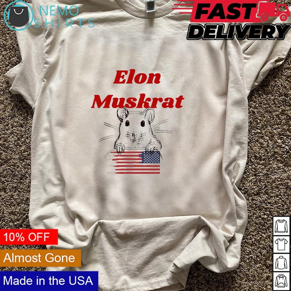 Elon Muskrat US flag - Adult & Kids T-Shirts, Sweatshirts & Hoodies apparel design preview 5
