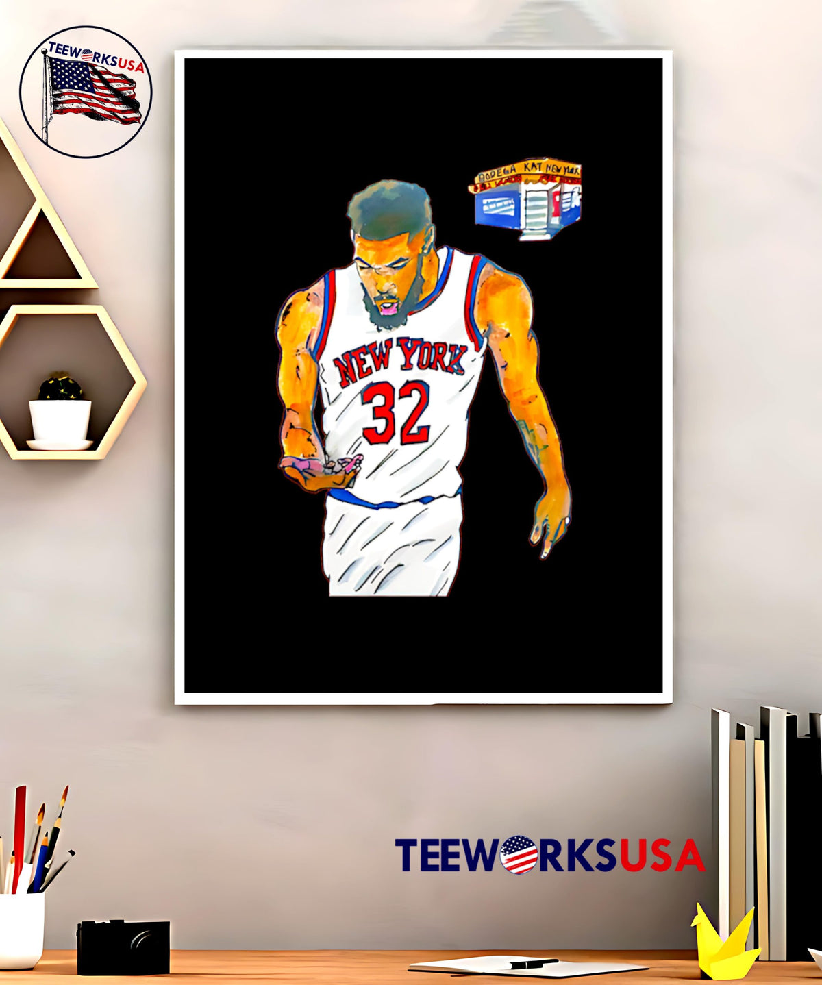 Karl-anthony Towns Bodega Kat Knicks - Adult & Kids T-Shirts, Sweatshirts & Hoodies apparel design preview 5