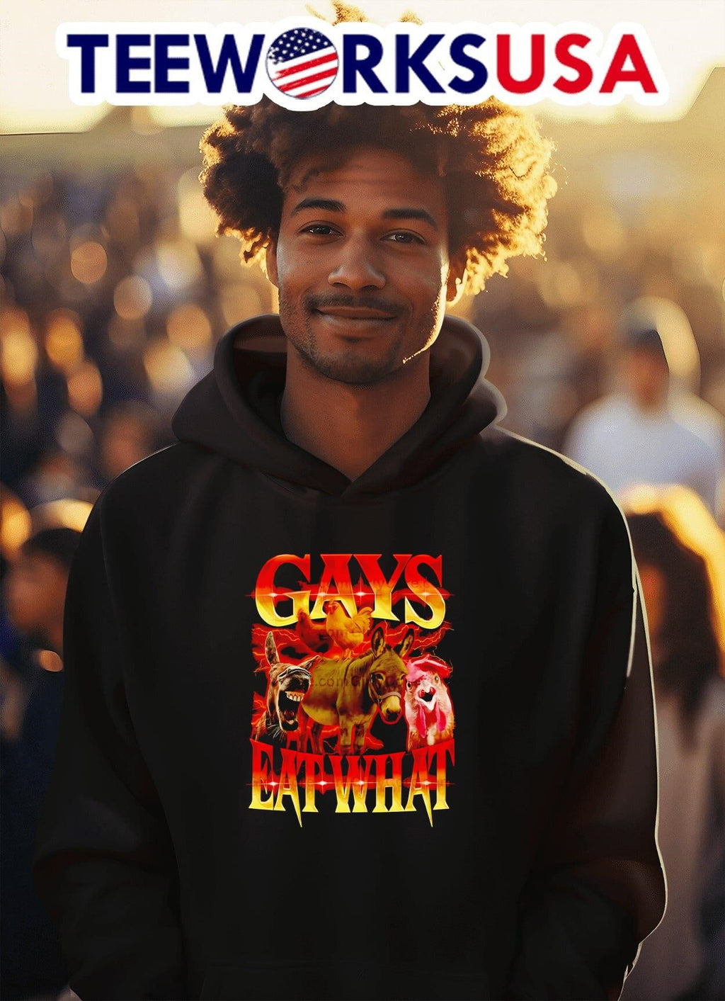 Chicken and donkey gays eat what - Adult & Kids T-Shirts, Sweatshirts & Hoodies apparel design preview 2