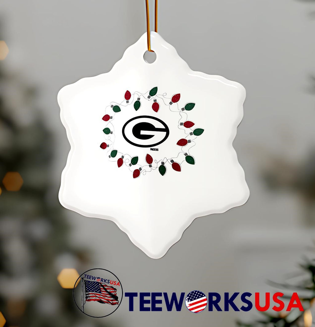 Green Bay Packers Christmas light logo - Adult & Kids T-Shirts, Sweatshirts & Hoodies apparel design preview 7