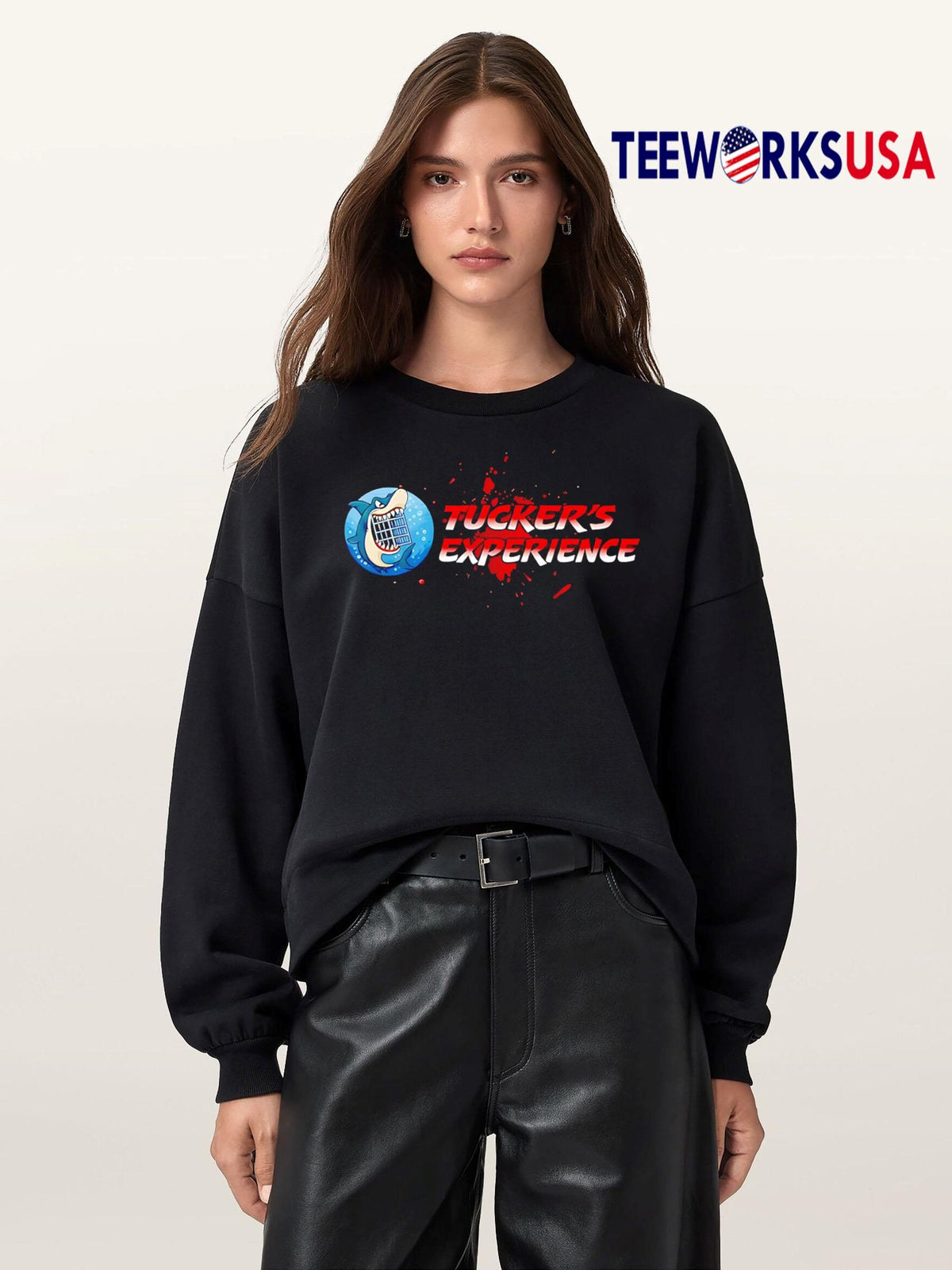 Tucker's Experience Shark Movie - Adult & Kids T-Shirts, Sweatshirts & Hoodies apparel design preview 5