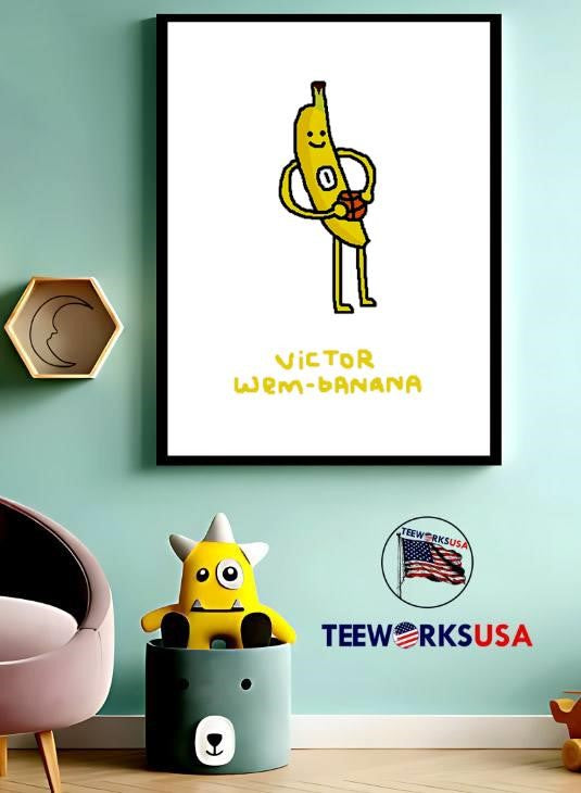 Victor Wem-Banana Spurs Basketball Player Pun - Adult & Kids T-Shirts, Sweatshirts & Hoodies apparel design preview 3