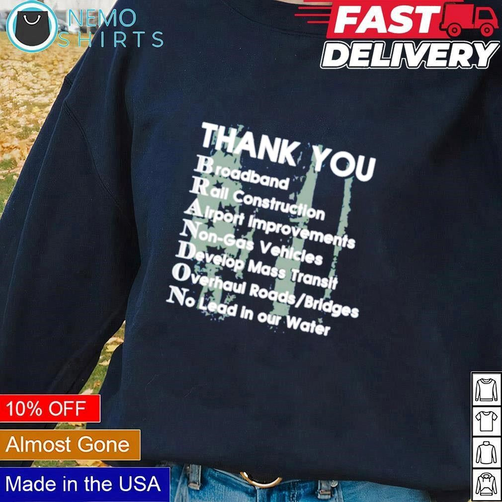 Thank you Brandon broadband rail construction airport - Adult & Kids T-Shirts, Sweatshirts & Hoodies apparel design preview 1