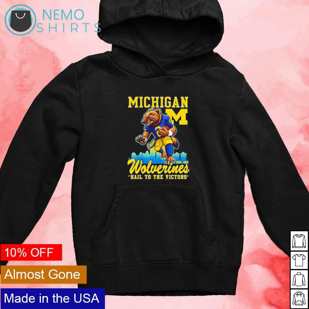 Michigan Wolverines hail to the victors - Adult & Kids T-Shirts, Sweatshirts & Hoodies apparel design preview 4