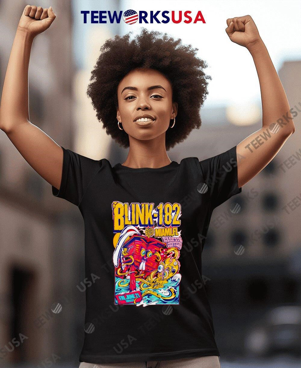 Blink-182 Miami FL 2024 Kaseya Center 21 6 24 Event - Adult & Kids T-Shirts, Sweatshirts & Hoodies apparel design preview 4