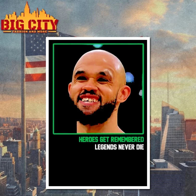 Derrick White Heroes Get Remembered Legends Never Die - Adult & Kids T-Shirts, Sweatshirts & Hoodies apparel design preview 4