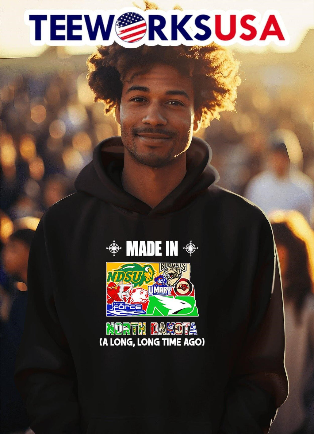 Made in North Dakota a long time ago - Adult & Kids T-Shirts, Sweatshirts & Hoodies apparel design preview 2