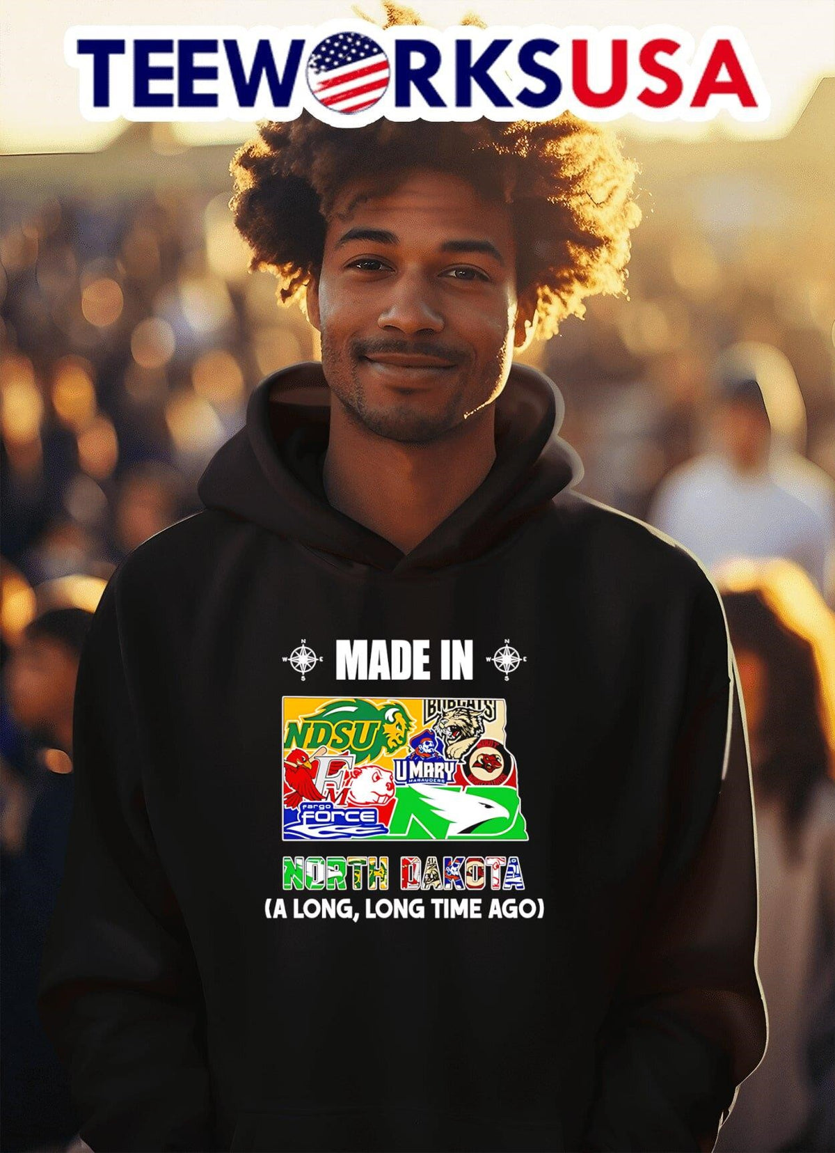 Made in North Dakota a long time ago - Adult & Kids T-Shirts, Sweatshirts & Hoodies apparel design preview 2