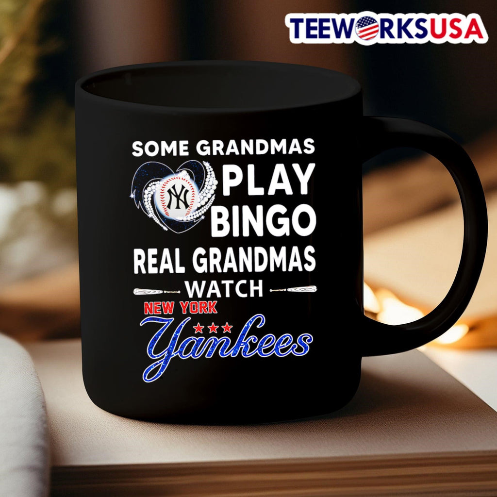 Some grandmas play bingo real watch New York Yankees - Adult & Kids T-Shirts, Sweatshirts & Hoodies apparel design preview 3