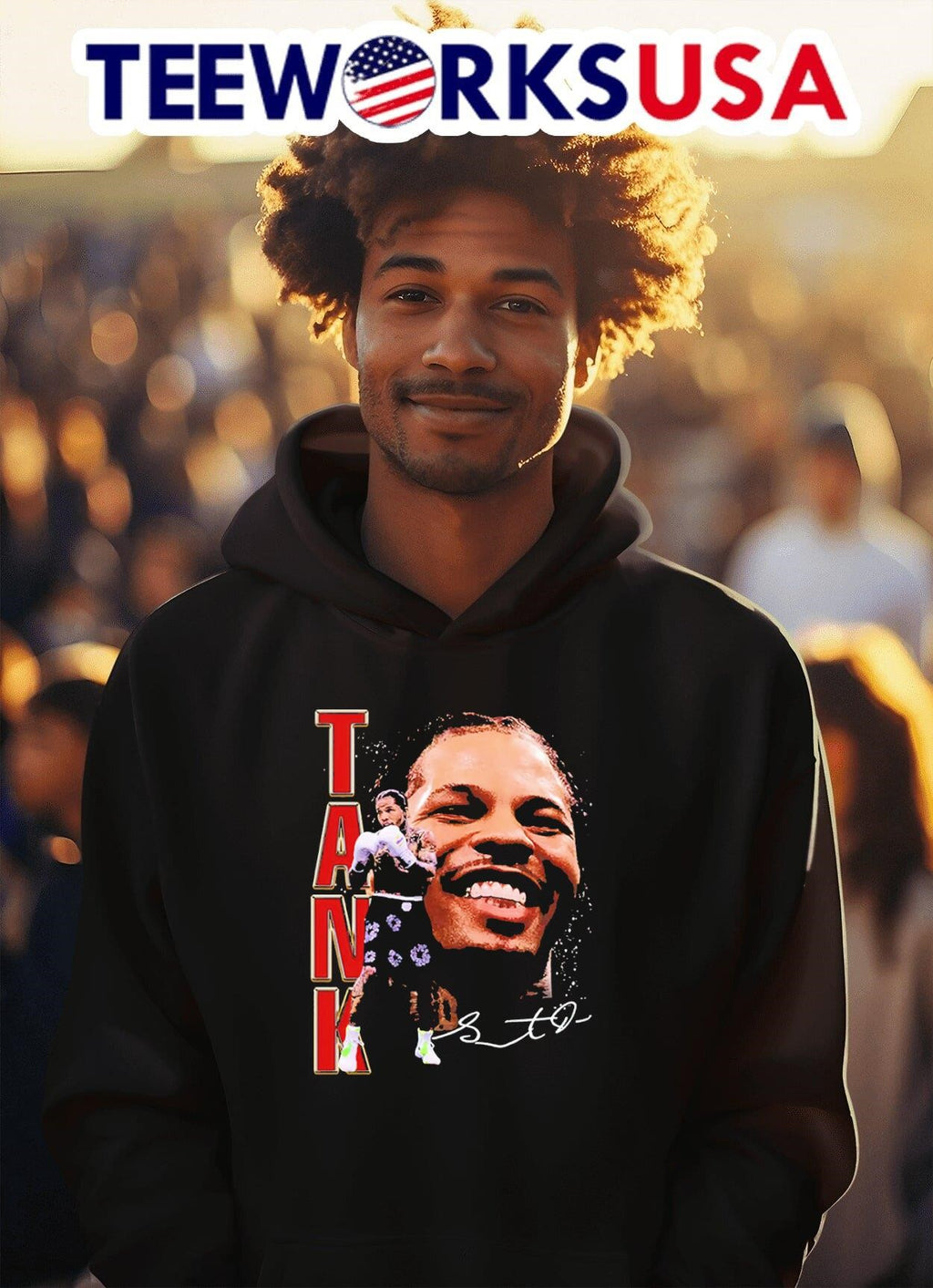 Tank Gervonta Davis big face signature retro - Adult & Kids T-Shirts, Sweatshirts & Hoodies apparel design preview 2