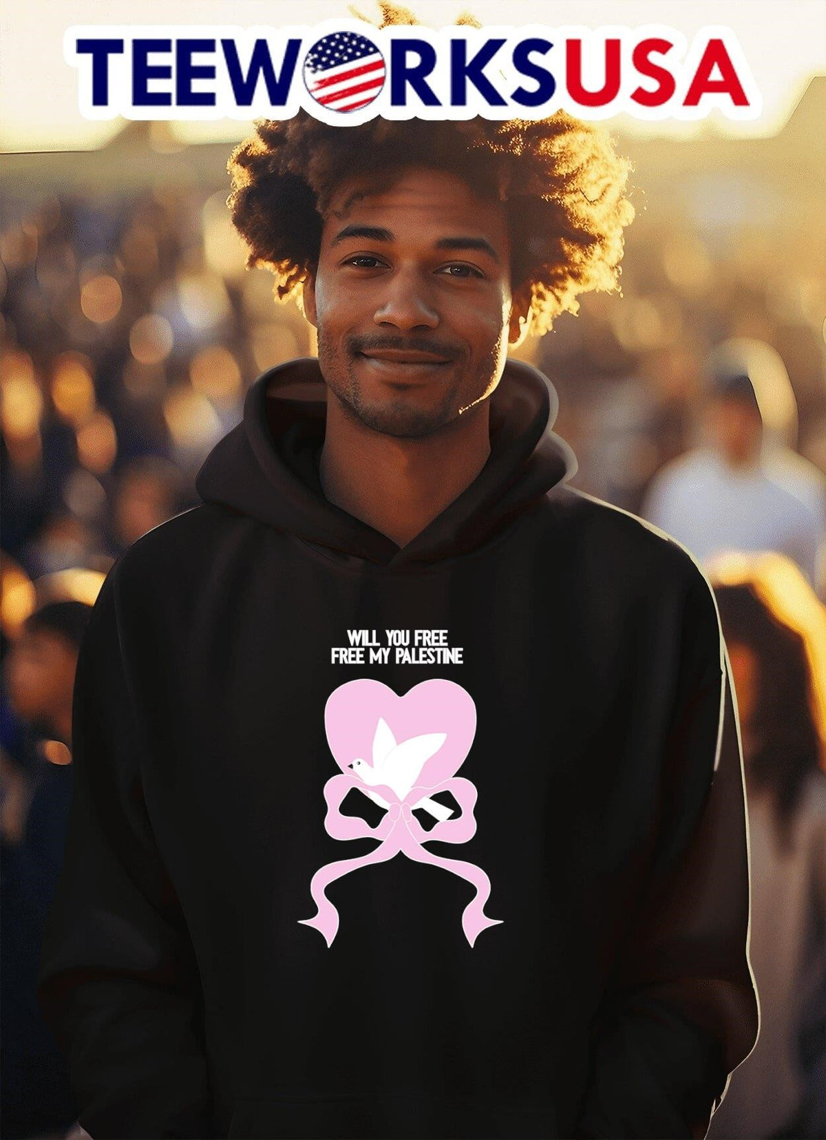 Will you free my Palestine dove - Adult & Kids T-Shirts, Sweatshirts & Hoodies apparel design preview 2