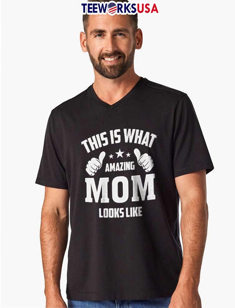 This Is What Amazing Mom Looks Like Two Hands Thumbs - Adult & Kids T-Shirts, Sweatshirts & Hoodies apparel design preview 8