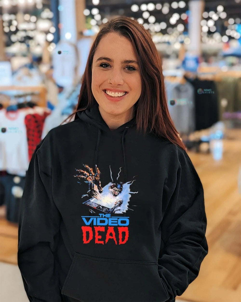 The Video Dead Horror Movie zombie cult classic - Adult & Kids T-Shirts, Sweatshirts & Hoodies apparel design preview 5