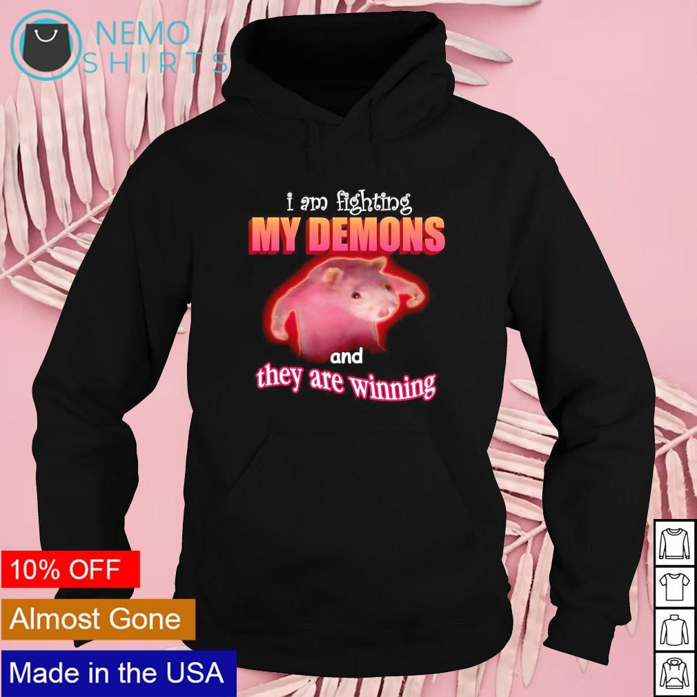I'm fighting my demons and they are winning rat - Adult & Kids T-Shirts, Sweatshirts & Hoodies apparel design preview 2